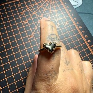 Kendra Scott Gold and mother of pearl heart ring